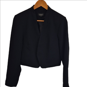 Topshop  Black Crepe Lined Bolero Short Jacket